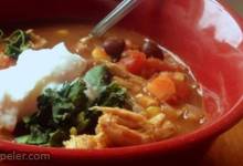 Healthier Slow Cooker Chicken Taco Soup