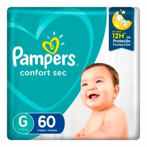 Fralda Pampers Confort Sec G 60 Unidades