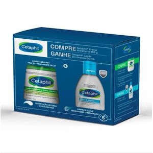 Kit Cetaphil Creme Hidratante 453g + Loção de Limpeza 120ml