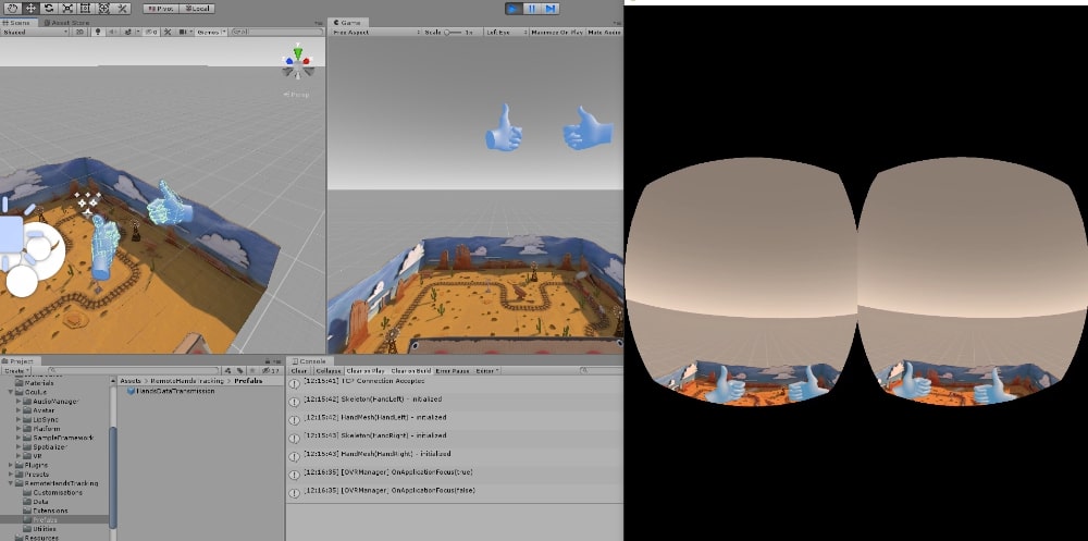 Unity.QuestRemoteHandTracking