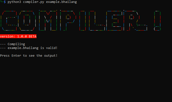 Bhailang-Compiler