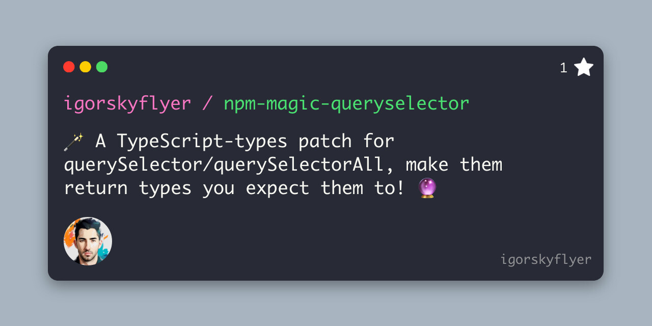 npm-magic-queryselector