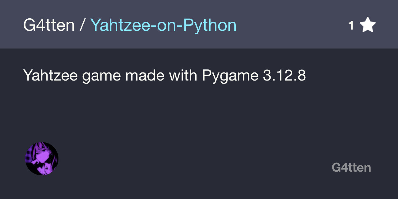 Yahtzee-on-Python