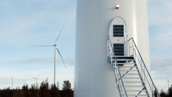 The maintenance entrance to a wind power plant.