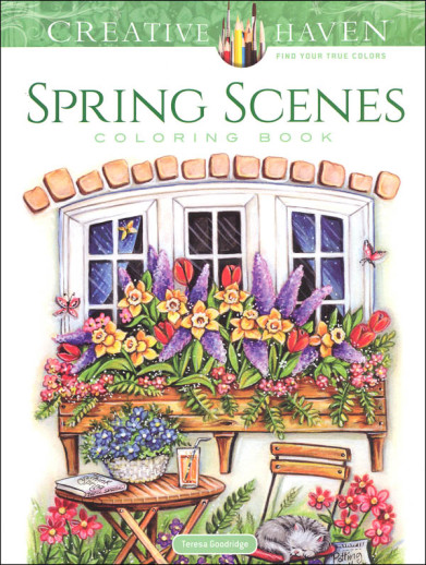 Spring Scenes Coloring Book (Creative Haven)