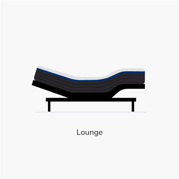Adjustable Base position graphic in Lounge position