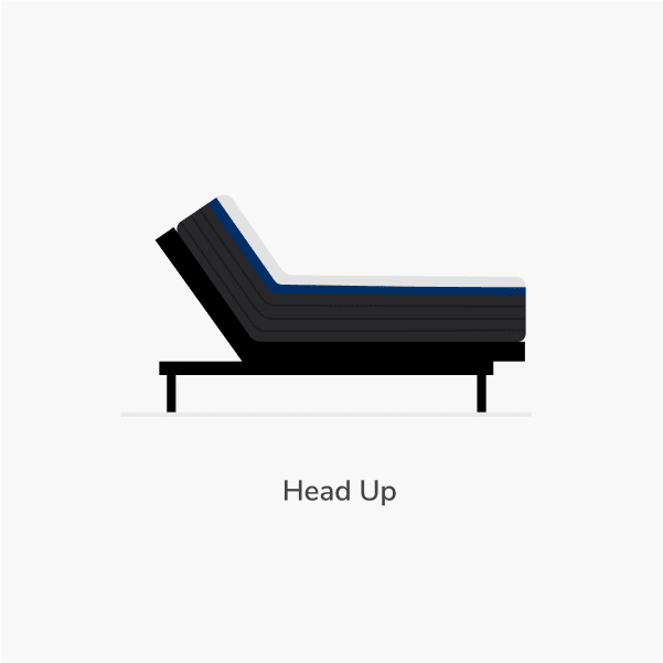Adjustable Base position graphic in Head Up position