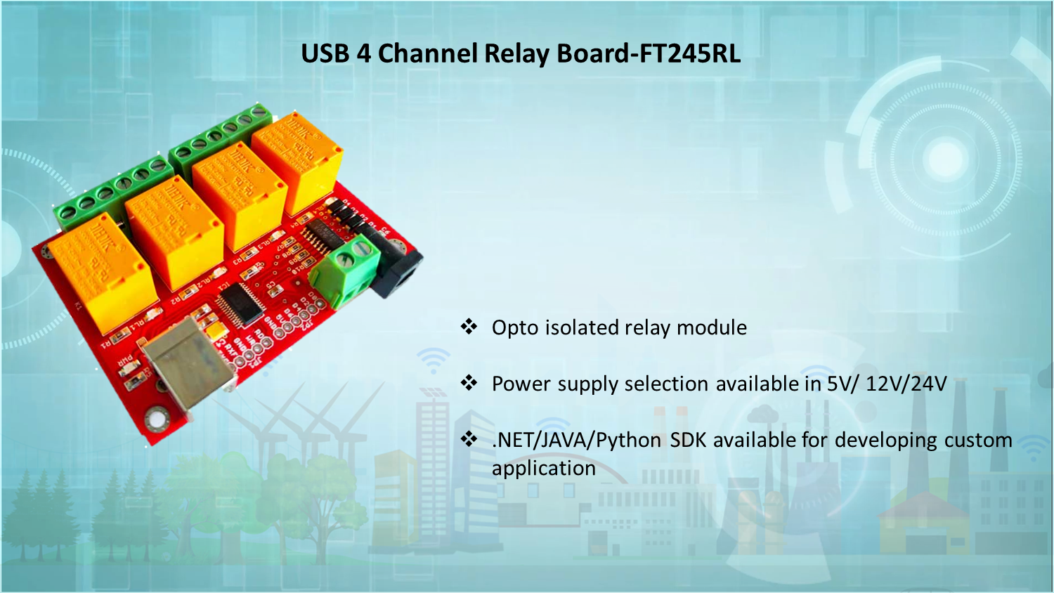 USB 4 CHANNEL RELAY