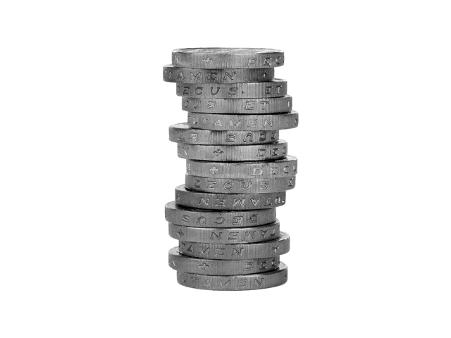 Coins in a stack