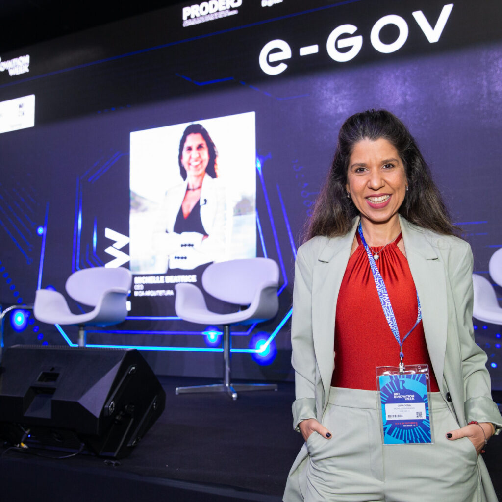 RIO DE JANEIRO (RJ), 03/10/2023 - EVENTO / RIW - Rio Innovation Week, maior evento de tecnologia e inovação da América Latina , realizado no Pier Mauá, no Centro do Rio. Na imagem, Michelle Berenice.