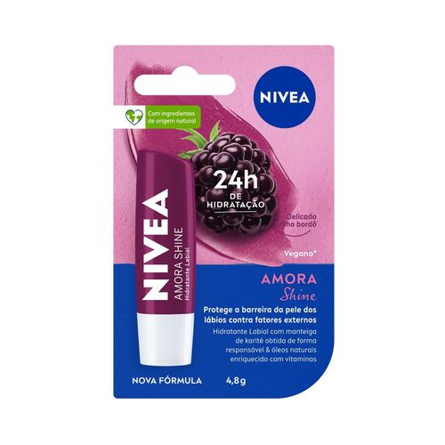 Hidratante Labial Nivea - Amora Shine - 4,8g