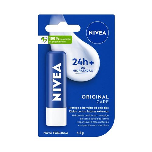 NIVEA Hidratante Labial Original Care Hidratação Profunda 4,8 g