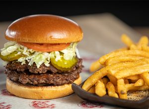 burger and fries