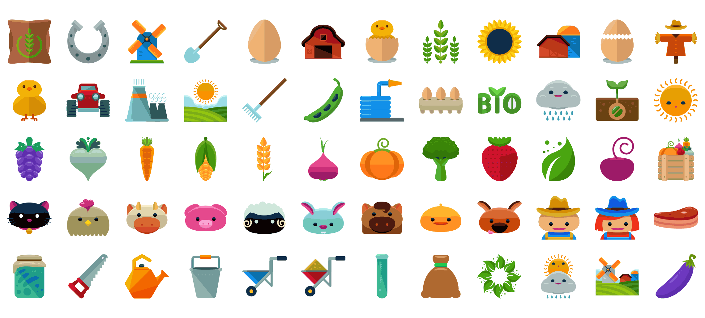 Agriculture-flat-icons