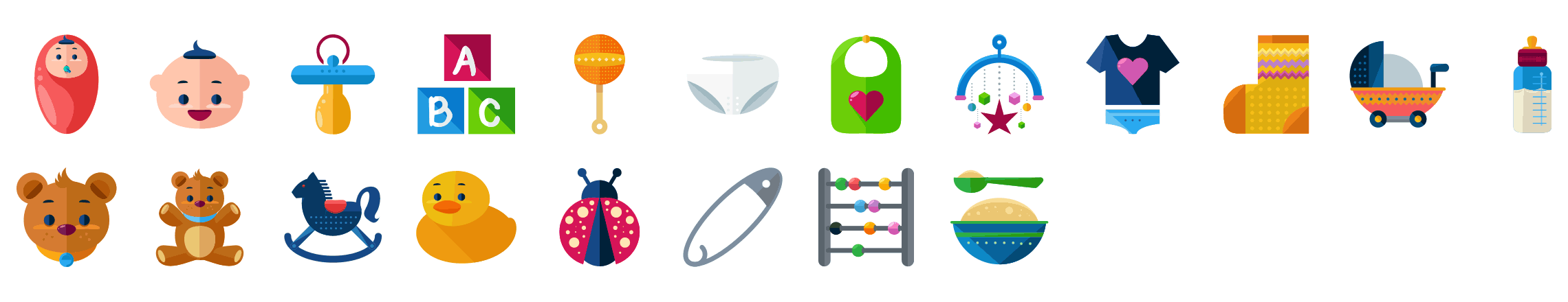 Baby-flat-icons