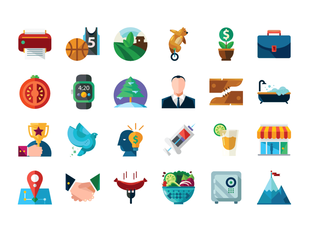 Vector flat icons pack