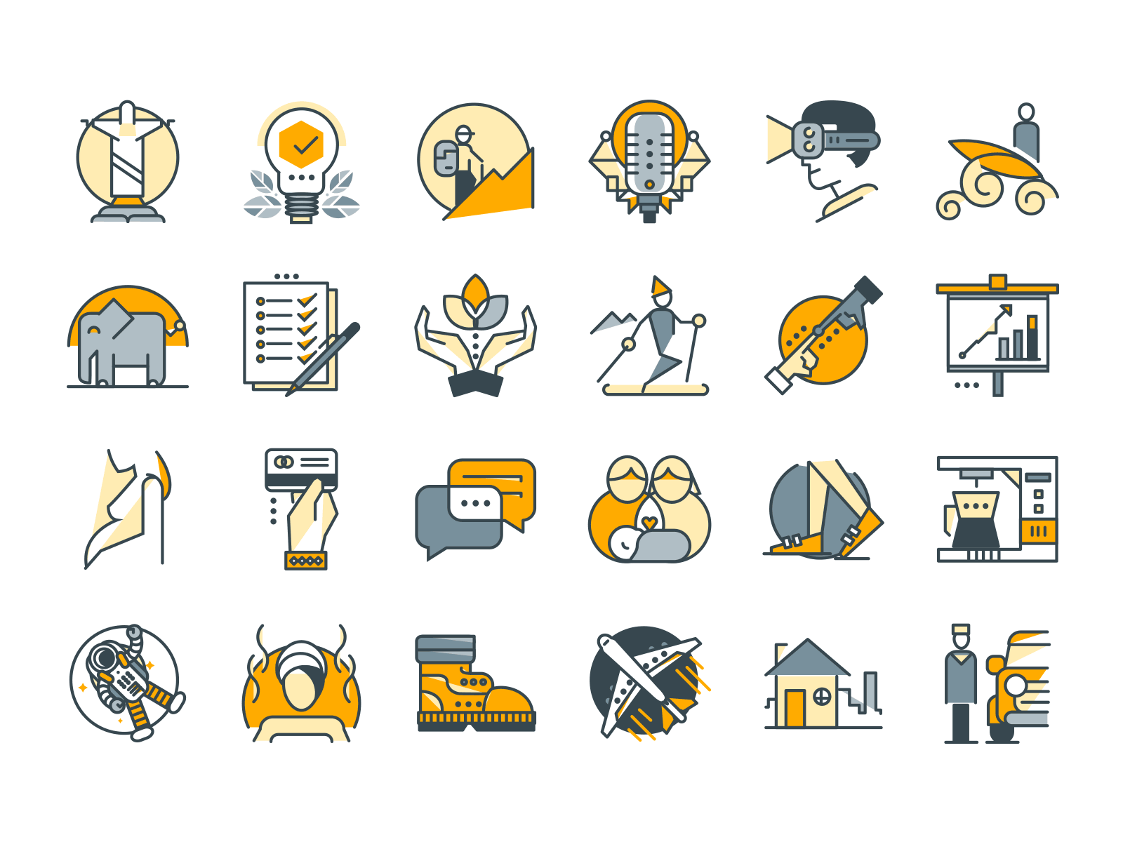 vector Filled outline icons pack