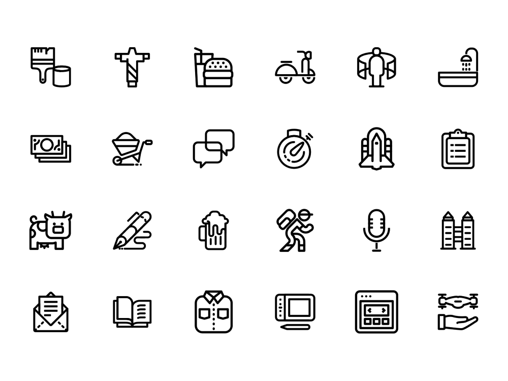 vector line icons pack