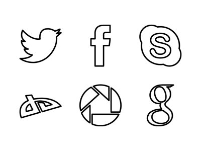 social-media-line-icons