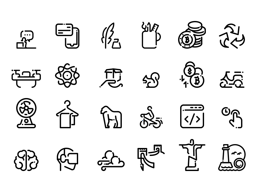 Minimal line icons pack