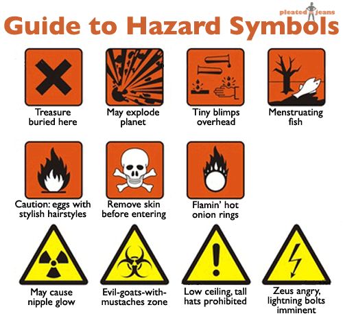 A *Funny* Guide to Hazard Symbols | Just For Fun! | Pinterest | Hazard ...