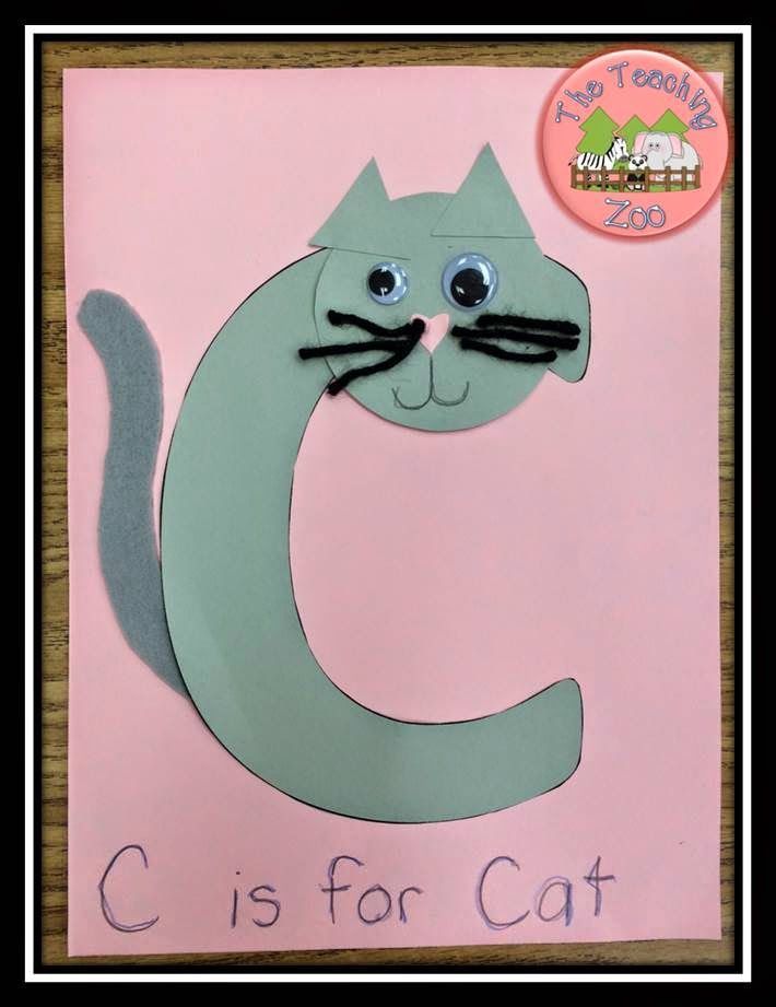 C is for Cat craft on the Teaching Zoo Blog - LOTS of great ideas for ...