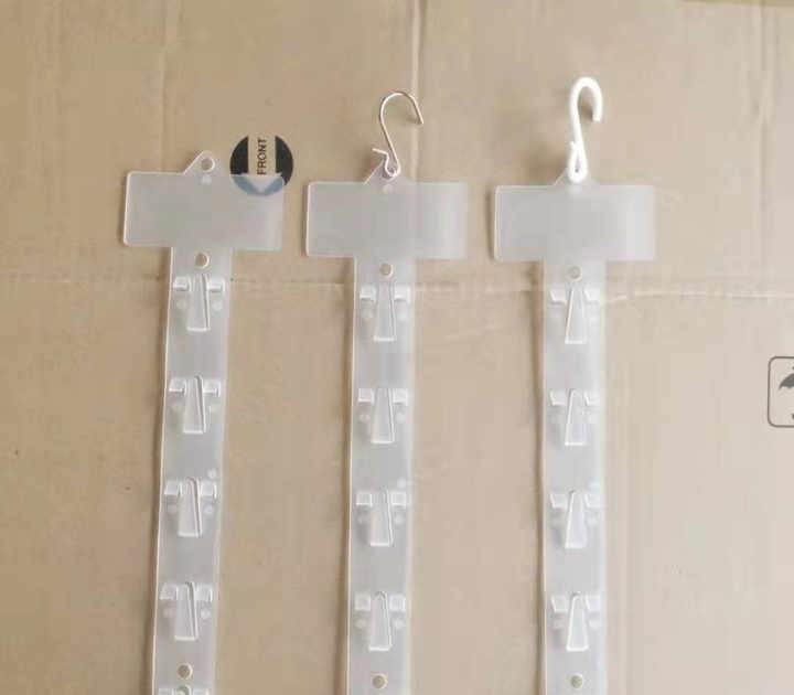 retial plastic hanging display clip strips for supermarket hang strip clip for retail  PP supermarket hanger for plastic display