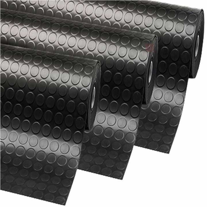 3-10mm Thick Round Button Rubber Matting For Flooring Truck