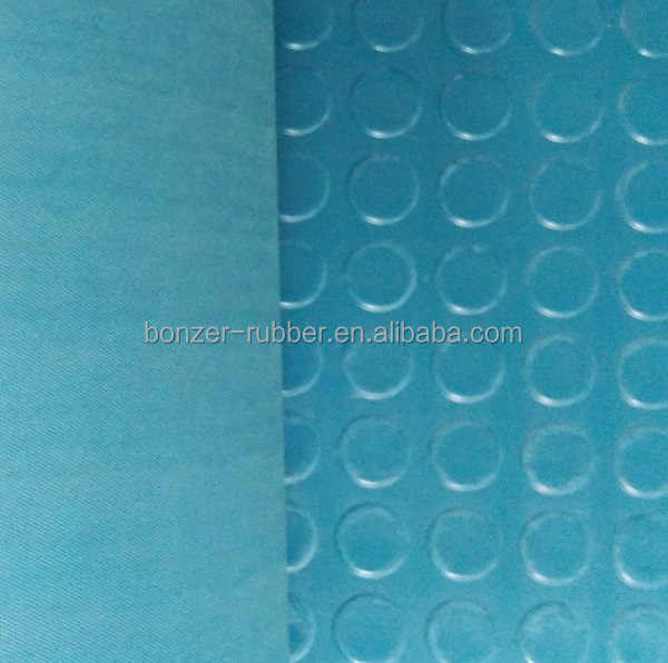 3-10mm Thick Round Button Rubber Matting For Flooring Truck