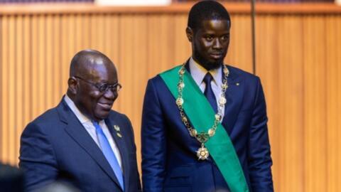 Shugaban Nana Akufo-Addo na Ghana da takwaransa na Senegal  Bassirou Diomaye Faye.