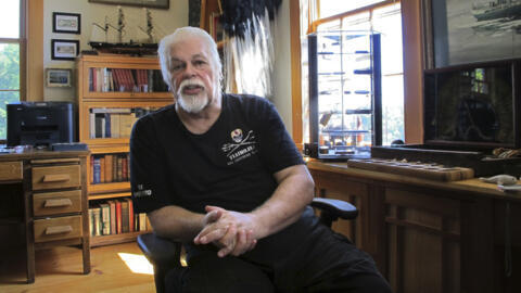 Paul Watson, fondateur de Sea Shepherd, le 23 août 2016, dans sa maison de Woodstock (Vermont, Etats-Unis).