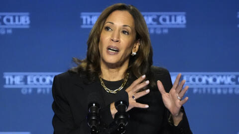 Kamala Harris, lors d'un discours devant le club économique de Pittsburgh, le 25 septembre 2024.