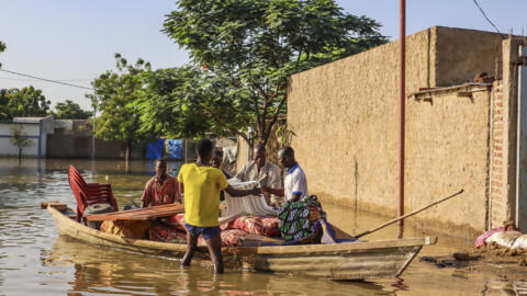 Wasu yankuna da ambaliya ta shafa a Chadi.