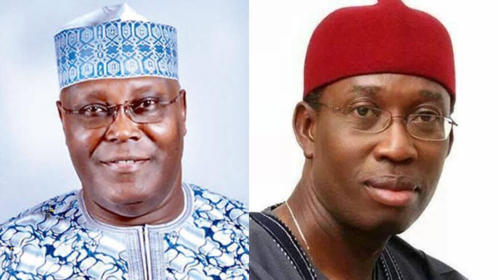 Atiku Abubakar tare da abokin taya shi takara a zaben 2023 Ifeanyi Okowa