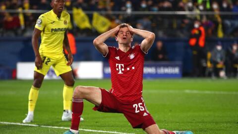 Dan wasan Bayern Munich Thomas Muller bayan rasa damar jefa kwallo a ragar kungiyar Villareal