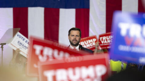 Le sénateur américain de l'Ohio et candidat républicain à la vice-présidence, J.D. Vance, s’adresse à une foule de partisans lors d’un événement de campagne au Dedmon Center de l’université de Radford en Virginie, le 22 juillet, 2024. (Image d'illustration)