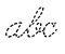 Cursive Outline Font