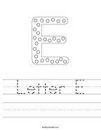 Letter E Handwriting Sheet