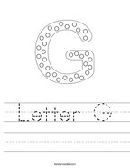 Letter G Handwriting Sheet