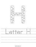 Letter H Worksheet