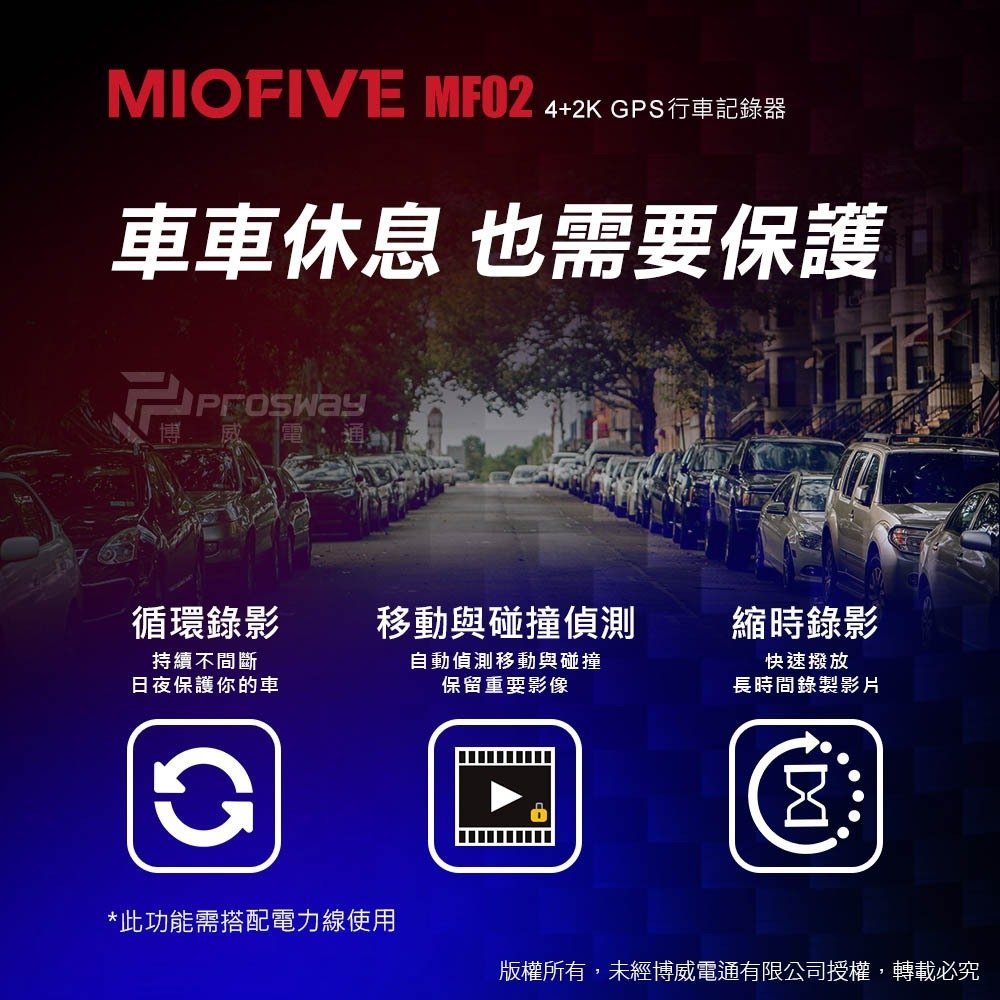 【含安裝+電力線+內建128G】MIOFIVE MF02 區間測速 5G WIFI 前後雙錄 4K 汽車行車記錄器