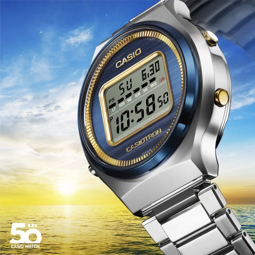 CASIO卡西歐 數位/指針  歡慶經典 CASIO WATCH 50TH 手錶50周年紀念 經典復刻 藍牙 電波 太陽能電力 TRN-50SS-2A_39.1mm