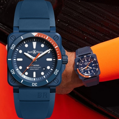 Bell & Ross  Tara海洋基金會 陶瓷潛水機械腕錶-42mm BR0392-D-TR-CE/SRB