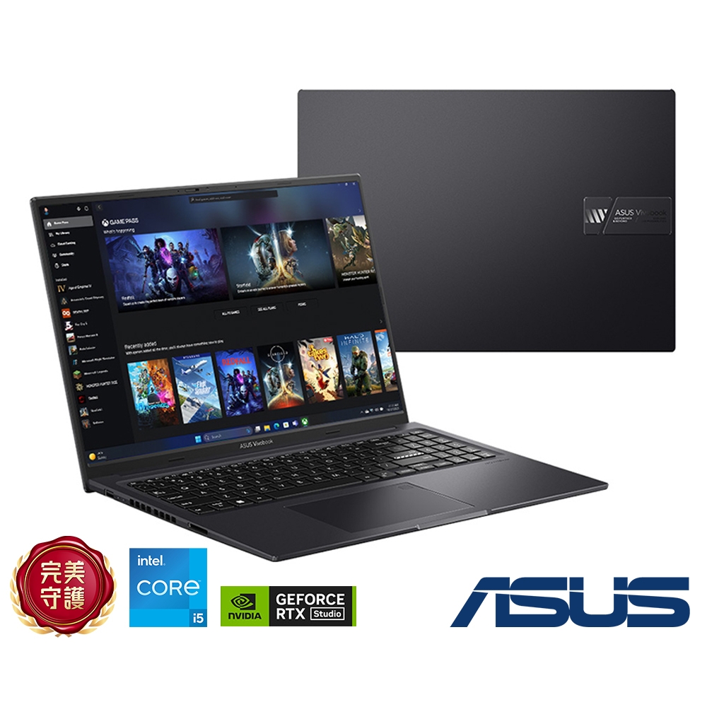 ASUS K3605ZF 16吋筆電 (i5-12500H/RTX2050/8G/512G/搖滾黑/Vivobook 16X)