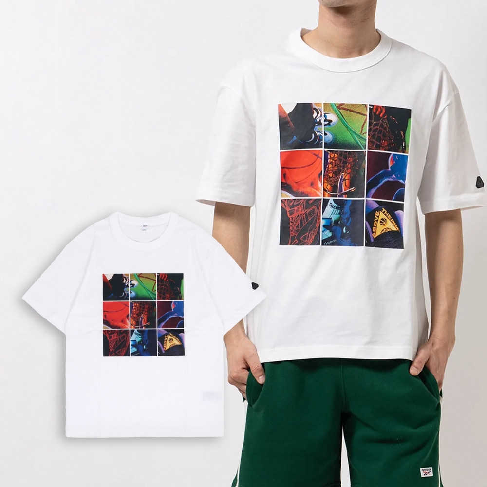 Reebok 短袖 ATR Collage Tee 男款 白 棉質 照片印刷 棉T 短T 100208710