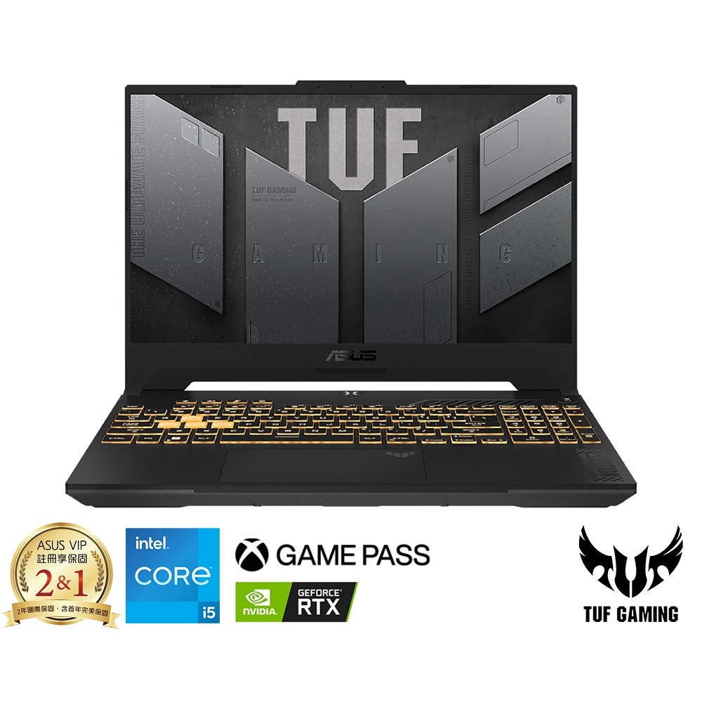 ASUS FX507ZC4 15.6吋電競筆電 (i7-12700H/RTX3050/16G/512G/機甲灰/TUF Gaming F15)