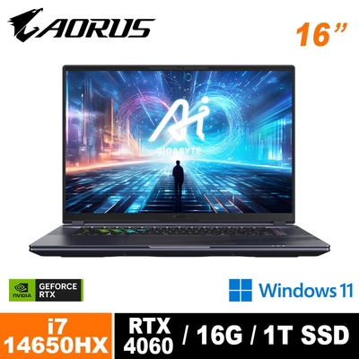 技嘉GIGABYTE AORUS 16X AKG電競筆電 (i7-14650HX/RTX40