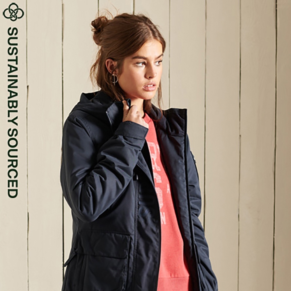 SUPERDRY 風衣 防風防潑水外套 Ultimate Microfibre Wind 男女多色任選 (女款深藍)