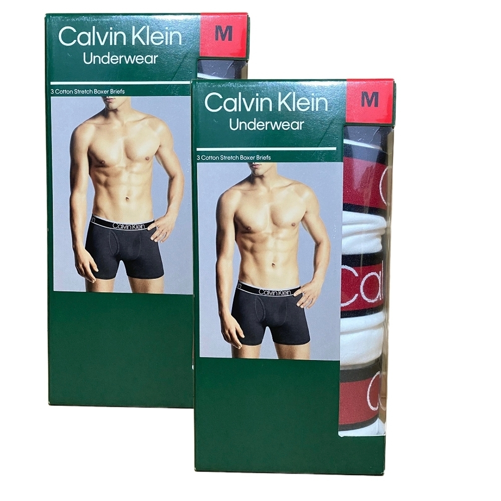 (福利品)Calvin Klein 男棉混紡平口褲3入組 白-L