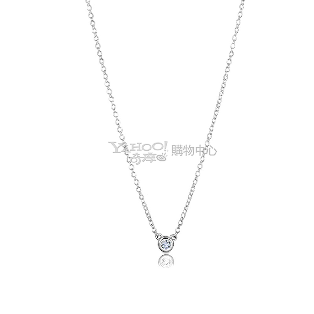 Tiffany&Co. 蒂芙尼 0.03克拉圓形鑽石925純銀項鍊